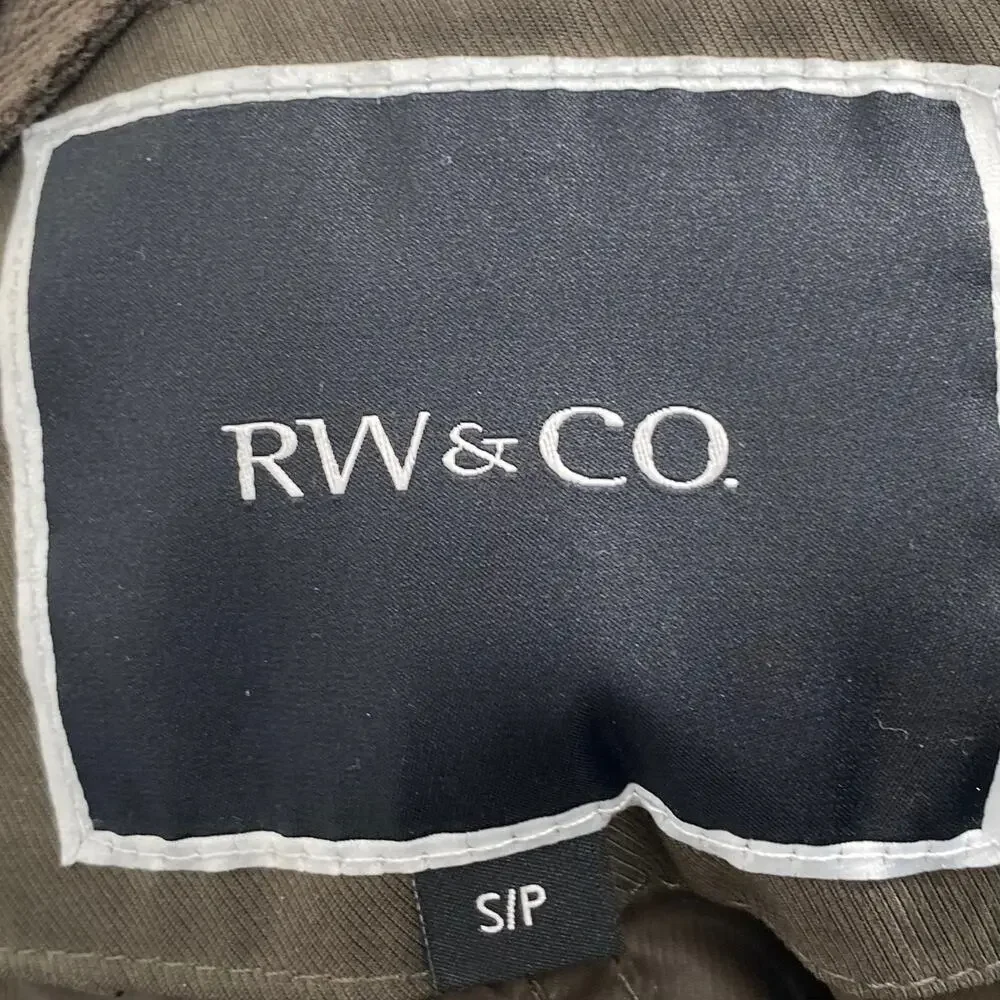 RW Co Longline Duck Canvas Chore Utility‎ Jacket S Green No Lining Drawstring